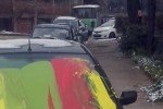 Заляха с блажна боя и нарязаха гумите на лек автомобил в Стара Загора