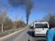 Автобус горя на главния път Стара Загора-Казанлък в района на село Ягода