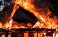 Обор с животни изгоря посред бял ден
