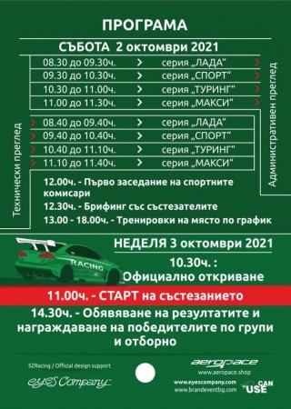 Писта Стара Загора“ събира рекорден брой състезатели от елита на автомобилния спорт на 2 и 3 октомври