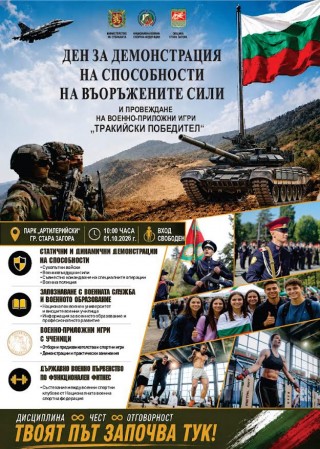 Авиационен поздрав ще бъде част от Деня за демонстрация на способности на въоръжените сили в парк „Артилерийски“